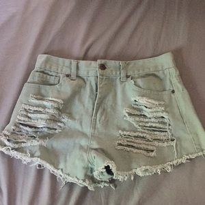 Blue/green forever 21 shorts